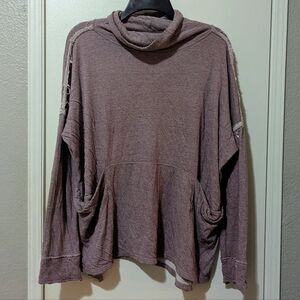 We The Free Cowl Neck Top in Dusty Purple